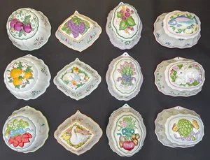 Vintage Franklin Mint Cordon Bleu full set of 12 ceramic decorative Moulds 1986 - Picture 1 of 18