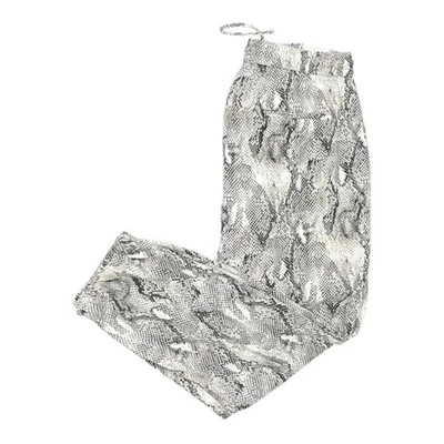 NWT Express Women’s Ankle High Rise Snakeskin Jogger Pants Wt Pockets Size Large - Image 1 of 4