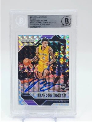 BRANDON INGRAM 2016-17 PANINI PRIZM ROOKIE MOSAIC RC AUTO BGS Q5775 - Image 1 of 2