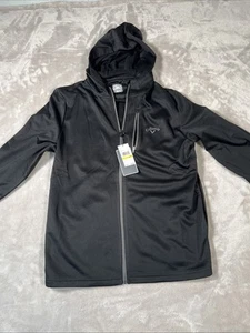 Callaway UPF50 Zip-Up Black Hoodie Sweatshirt Golf Outdoors Men's Size Medium - Picture 1 of 11