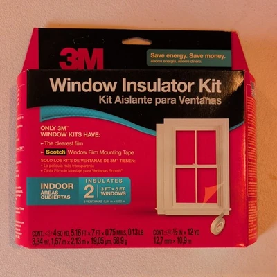 Kit aislador de ventana 3M para 2 ventanas interiores (3 pies x 5 pies) Foto 1 de 3