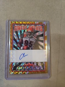 2024 Finest Chad Johnson Greatest Moments Gold Geometric Refractor Auto /50 MINT - Foto 1 di 8