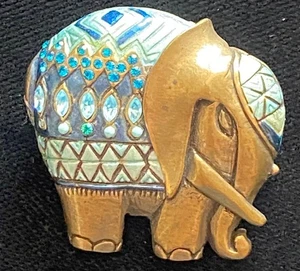 Vintage Ornate Elephant Brooch, 1.5" - Picture 1 of 3