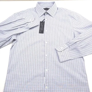 Bloomingdales Regular Fit Stretch Blue Dress Shirt Mens Size 16 - 34/35 - Picture 1 of 6