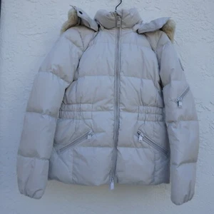 NWT Coach Down Puffer Hooded Short Coat Jacket Womens Oyster SZ S - Picture 1 of 12