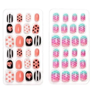 Herramienta de manicura artificial uñas postizas para niños puntas de uñas uñas postizas portátiles - Imagen 1 de 7