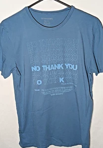 Outerknown Small Shirt Organic Cotton Basic blue no thank you have nice day - Picture 1 of 4