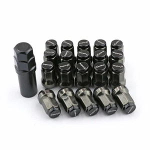 M12x1.25 Project MU Black Composite SPEC Steel Wheel Lug Lock Nuts 20pcs/set - Picture 1 of 5