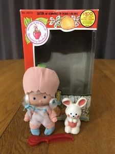 VINTAGE 1982 STRAWBERRY SHORTCAKE APRICOT W/HOPSALOT IN BOX KENNER 43370 - Imagen 1 de 22
