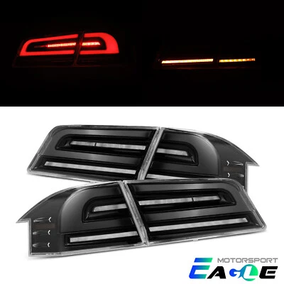 Par de luces traseras LED alfa negras para Tesla Model S serie LUXX 2012-2020 Foto 1 de 4