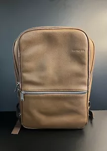 Samsonite Classic Pebbled Leather Slim Rucksack Cognac - Reise Schule Business - Bild 1 von 16
