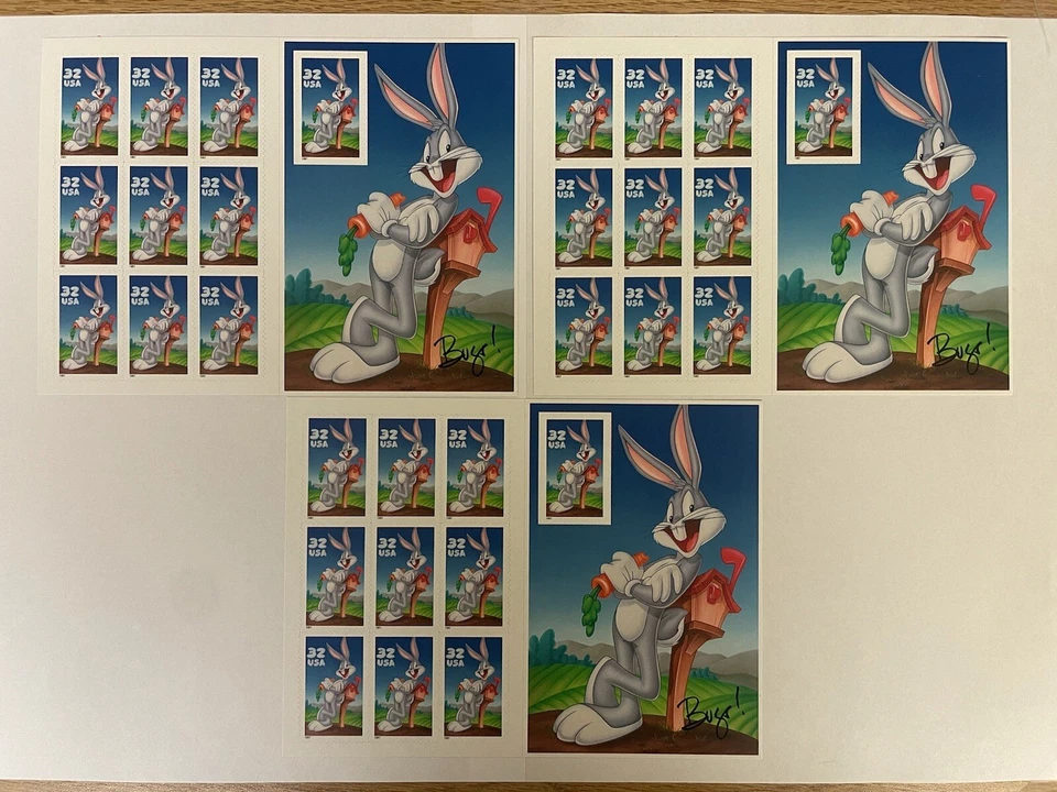 (3) Bugs Bunny Stamps USPS Sealed Sheet 10 Stamps 32 Cent - Image 1 of 1