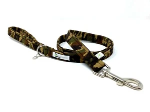 Green Camo, Green Army Print Padded Handle Dog Lead - Picture 1 of 1