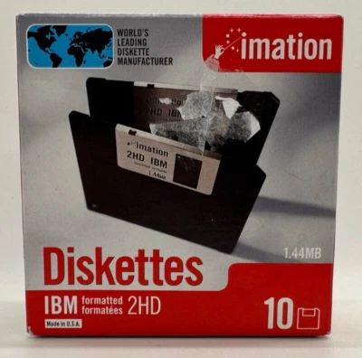 Disquetes IMITACIÓN - 1,44 MB, IBM Formateado 2HD Caja Sellada de 10 Foto 1 de 4
