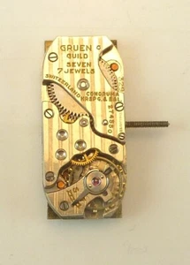Gruen 329 Wristwatch Movement  - Parts / Repair - 7 Jewels - Picture 1 of 5