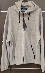 Harrah's Logo Gray Tri Mountain Fleece Soft Comfy Zip Up Hoodie Jacket NEW - Picture 1 of 6