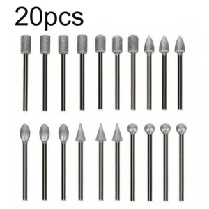 20X Grinding Burr Bits Drill Set Rotary Multi Tool For Dremell 3mm Shank - Picture 1 of 4