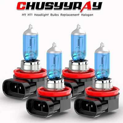 Faróis halógenos lâmpada feixe alto/baixo para Pontiac G6 2005-2010- 4X 6000K H11 - Imagem 1 de 4