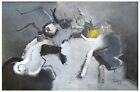 Signed Original Painting by Colombian Artist LUCIANO JARAMILLO - “PELEA 3”, 1962