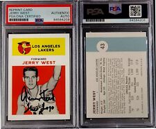 Jerry West hand Signed Autographed Rookie card REPRINT "The Logo" PSA Auto