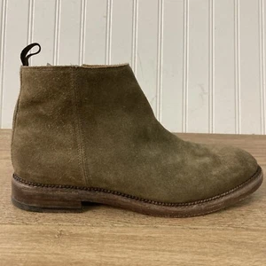 n.d.c. Claire Zip Booties Womens 8.5, 39 EU Olive Green Suede Leather Hand Made - Picture 1 of 13