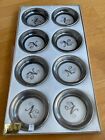New in box Kieter’s Jewelry silver plated crystal coaster set of 8