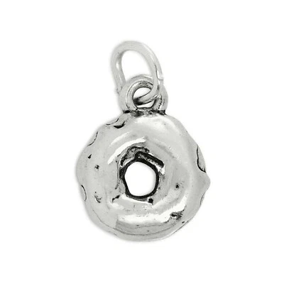Dije de plata esterlina maciza 925 3D Donut Pastelería Donut Esmaltado HECHO EN EE. UU. Foto 1 de 4