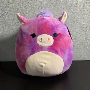 Squishmallows Willow Pegasus lila und rosa Batik 12 Zoll Plüsch brandneu mit Etikett - Bild 1 von 8