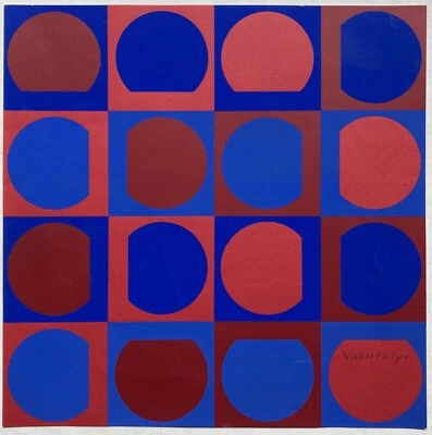 Victor Vasarely, Planetarische Folklore?, 1964, Grafik, Siebdruck, signiert - Bild 1 von 3