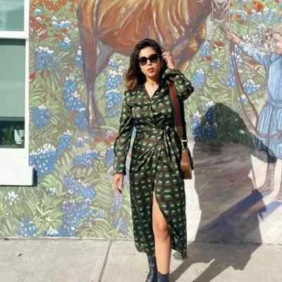 Zara Women's Geometric print Wrap Multi-Color Midi Dress Size X/Small - Image 1 of 4