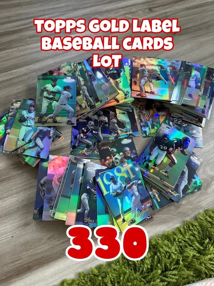 baseball cards box LOT 330 Cards 1998 Topps Gold Label Authentic Cards - Image 1 of 4