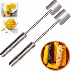 2 Pcs Corn Peeler,Corn Peeler for Corn on the Cob, Long Handle Stainless Stee... - Picture 1 of 6