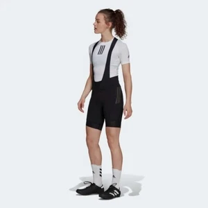 adidas Womens The Padded Adiventure Cycling Bib Shorts - Black / UK 16 - Picture 1 of 2
