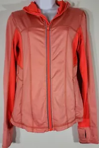 Women's BKE Sport size Small thin orange fitted jacket with thumb slits (D1) - Picture 1 of 11