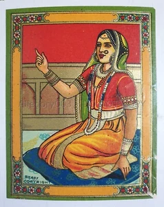 Etiqueta comercial vintage LADY 3 pulgadas x 3,50 pulgadas - Imagen 1 de 2