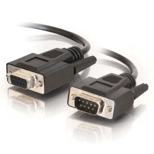CablesToGo 52030 6ft (1.8m) DB9 M/F Serial RS232 Extension Cable - Black - Picture 1 of 2