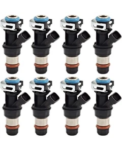 Fuel Injector Set of 8,17113698-Compatible with Chevrol,Cadillac,Escalade,Silver - Picture 1 of 10