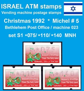 Israel ATM Christmas 1992 * 023 * set x075/110/140 MNH * Klussendorf - Picture 1 of 2