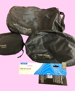 Eagle Creek Pack-It Cube Set XS/S/M Black Lightweight Travel Organizers NWT - Picture 1 of 12