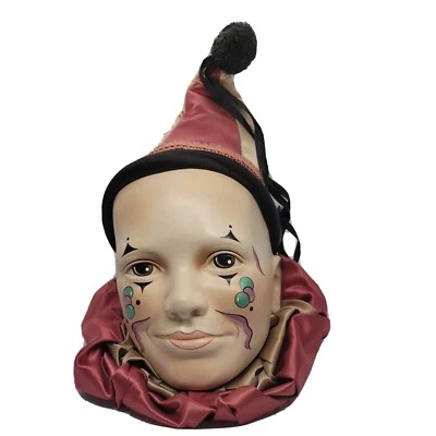 Vintage Life Like Hand Painted Clown Mask Signed - Image 1 of 4