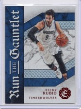2016-17 Panini Excalibur Run the Gauntlet Red #5 Ricky Rubio /99 First on Print!