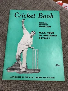 MCC TOUR OF AUSTRALIA Official Souvenir PROGRAM . AUSTRALIAN TOUR 1970-71. - Picture 1 of 12