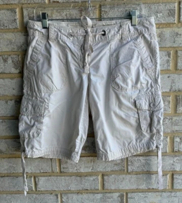 Pantalones cortos cargo Ann Taylor LOFT tostados cierre de cremallera/corbata para mujer talla 8. Foto 1 de 4