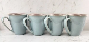 4er Set Denby Duets Everyday Tassen - hellblau mit taupefarbenem Interieur - gebraucht, in einwandfreiem Zustand - Bild 1 von 7