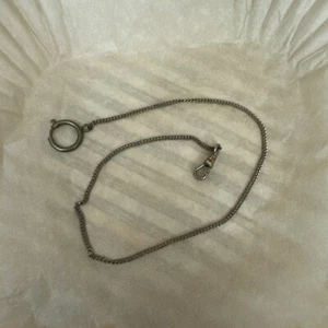 Antq Victorian Rose Gold Filled Pocket Watch Chain w Oversized Clasp & Dog Clip - Picture 1 of 4