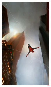Spider-Man Web Swinging Empire State Building by Mark Chilcott Grey Matter Art - Picture 1 of 1