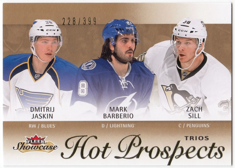 2013-14 UD Fleer Showcase Hot Prospects Trios JASKIN BARBERIO SILL #119 #/399 RC - Image 1 of 1