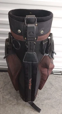 Vintage TaylorMade Bronze And Black Staff Bag - Image 1 of 4