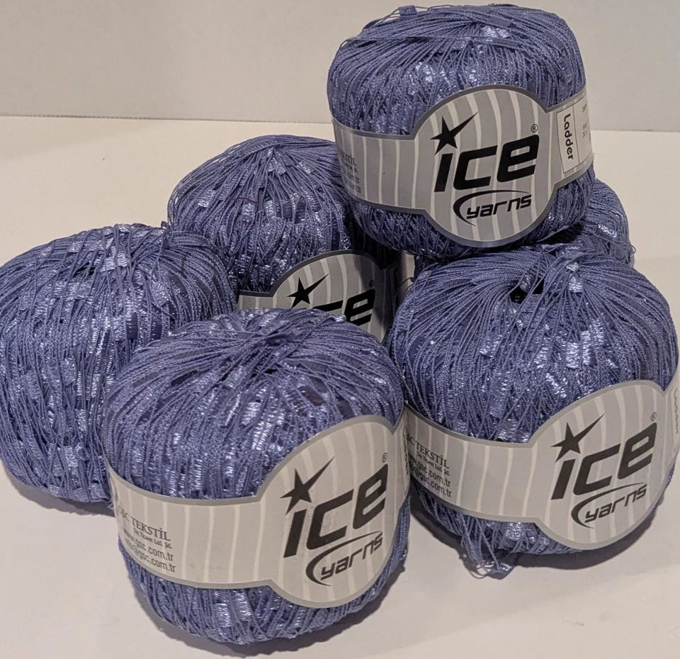 Lote de 6 rollos de hilo de cinta de escalera de enrejado de hielo lavanda  Foto 1 de 2