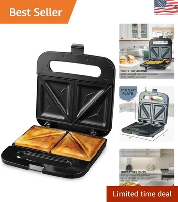 Heat Resistant Electric Sandwich Maker - Fast Cooking with Thermostat Control - Image 1 of 4